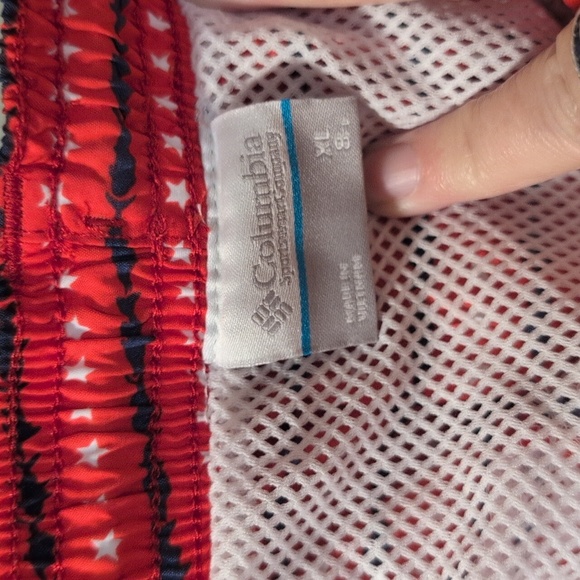 Columbia PFG men's swim trunks water shorts with red, white and blue . - Picture 2 of 7